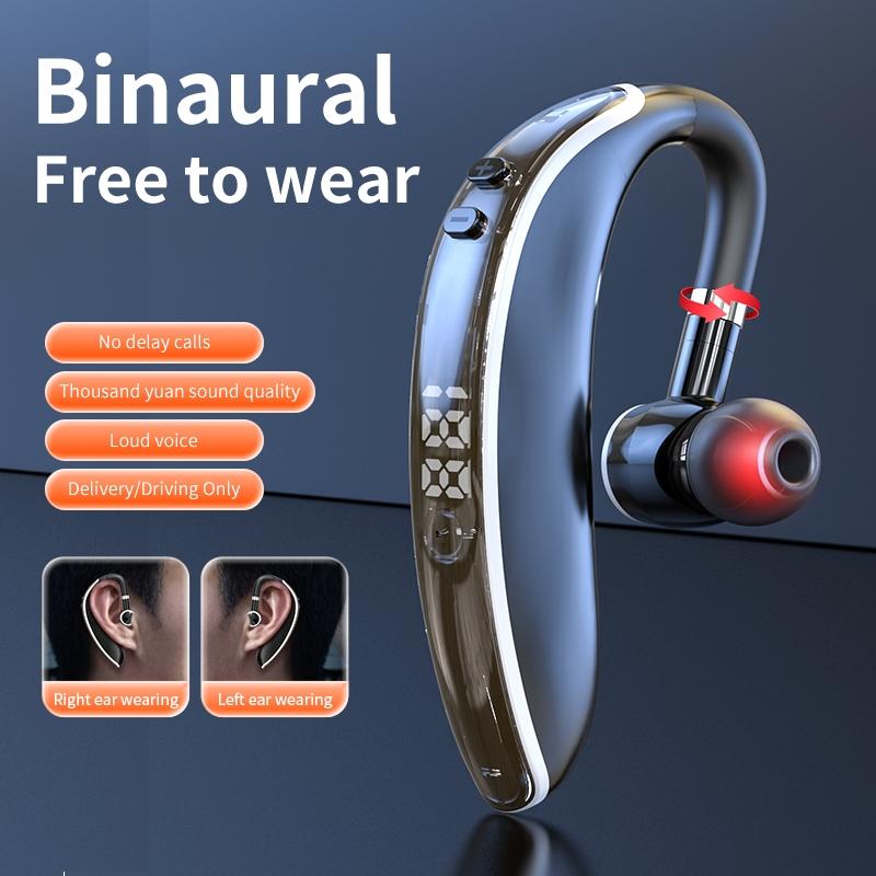Universal Bluetooth Earphone - Single-ear Rotating Black / White