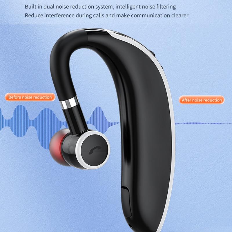 Universal Bluetooth Earphone - Single-ear Rotating Black / White