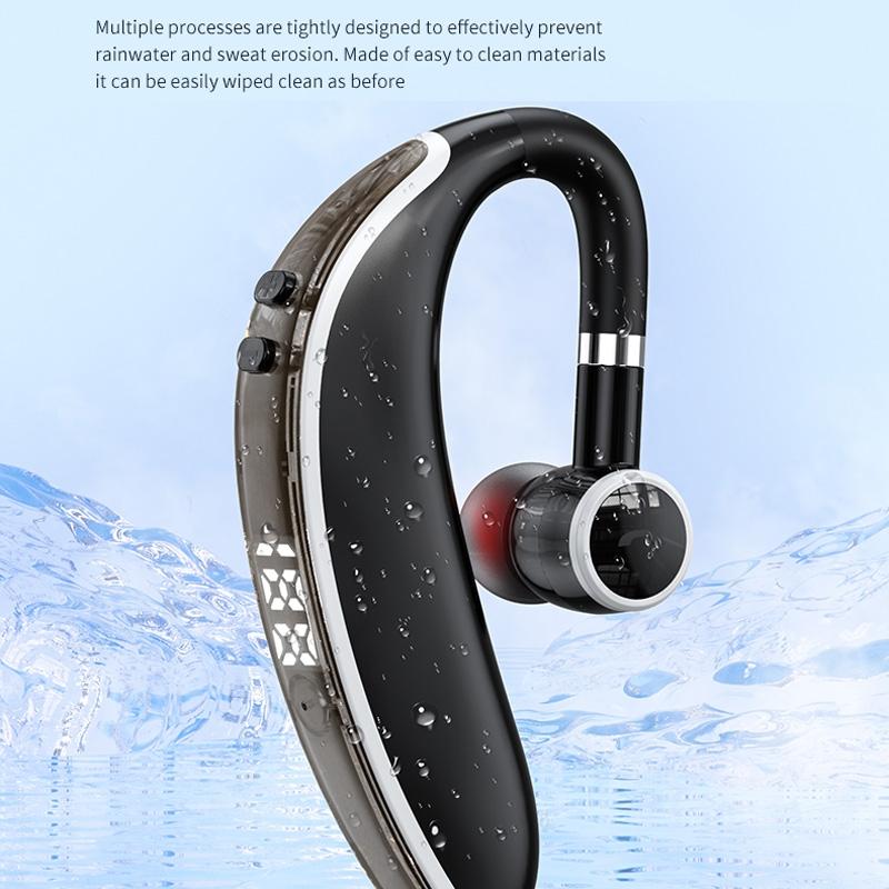 Universal Bluetooth Earphone - Single-ear Rotating Black / White