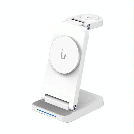 3 In 1 Magnetic Wireless Charger Stand - Black