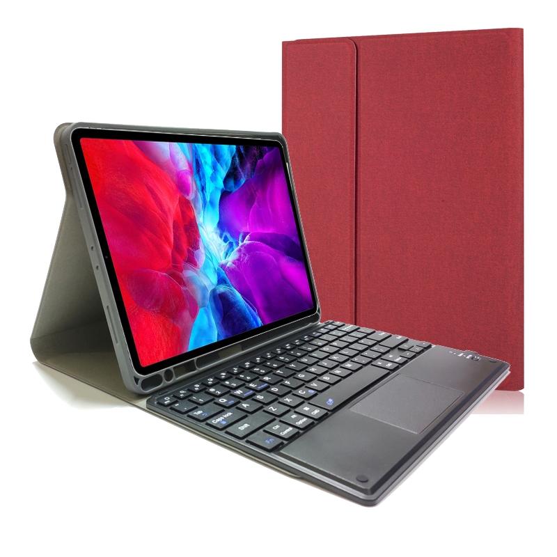 Bluetooth Keyboard Tablet Case For Ipad Pro 11 - Detachable Touch Leather Holder Pen Slot - Black