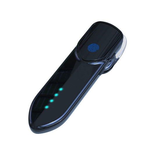 Business Style Bluetooth 5.0 Earphone with Fingerprint Touch - Black
