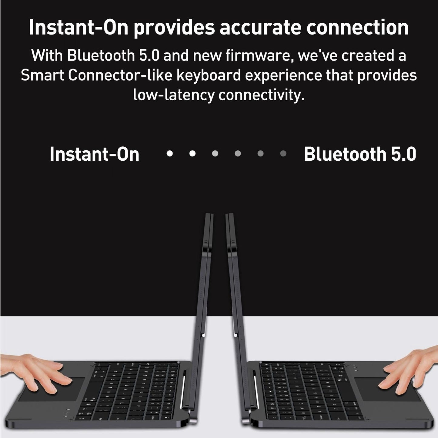 Bluetooth Touch Keyboard Leather Case - Aluminum Alloy - Grey - For Ipad Pro 11 2022/2021/2020/2018/Air 4/5