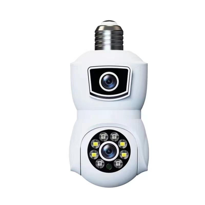 Smart Dual-Lens Motion Tracking Camera With Voice Intercom - White