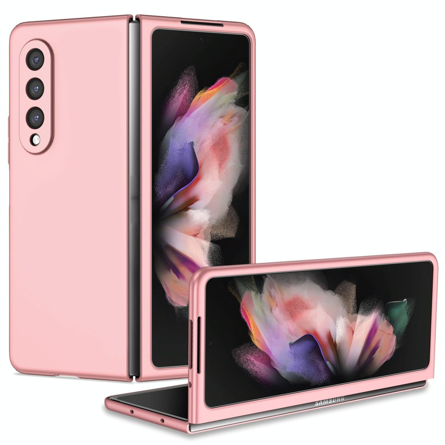 For Samsung Galaxy z Fold4 5G Foldable Armor Phone Case - Compact and Durable - Pink