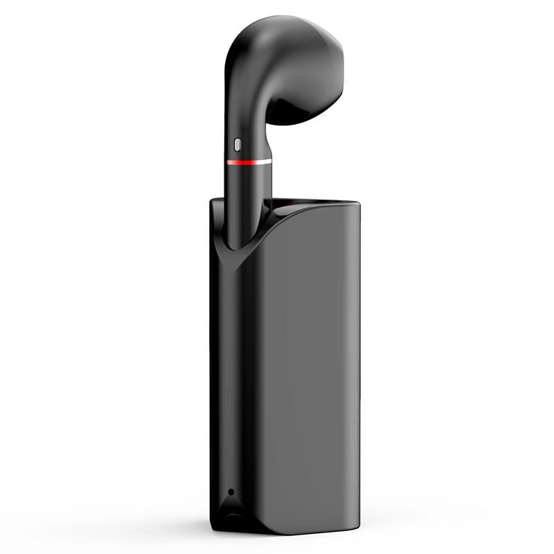 Mini Wireless Bluetooth Car Earphone with Mic - Business Driving - Black
