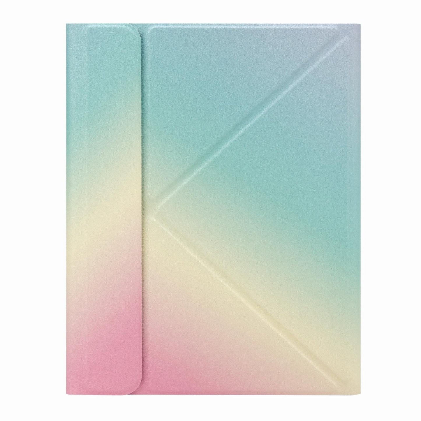 Bluetooth Keyboard Leather Case For Ipad 10.2 / 10.5 With Monochrome Backlight & Three-Fold Holder - Rainbow