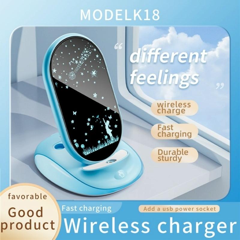 15W Universal Desktop Wireless Charger - Blue