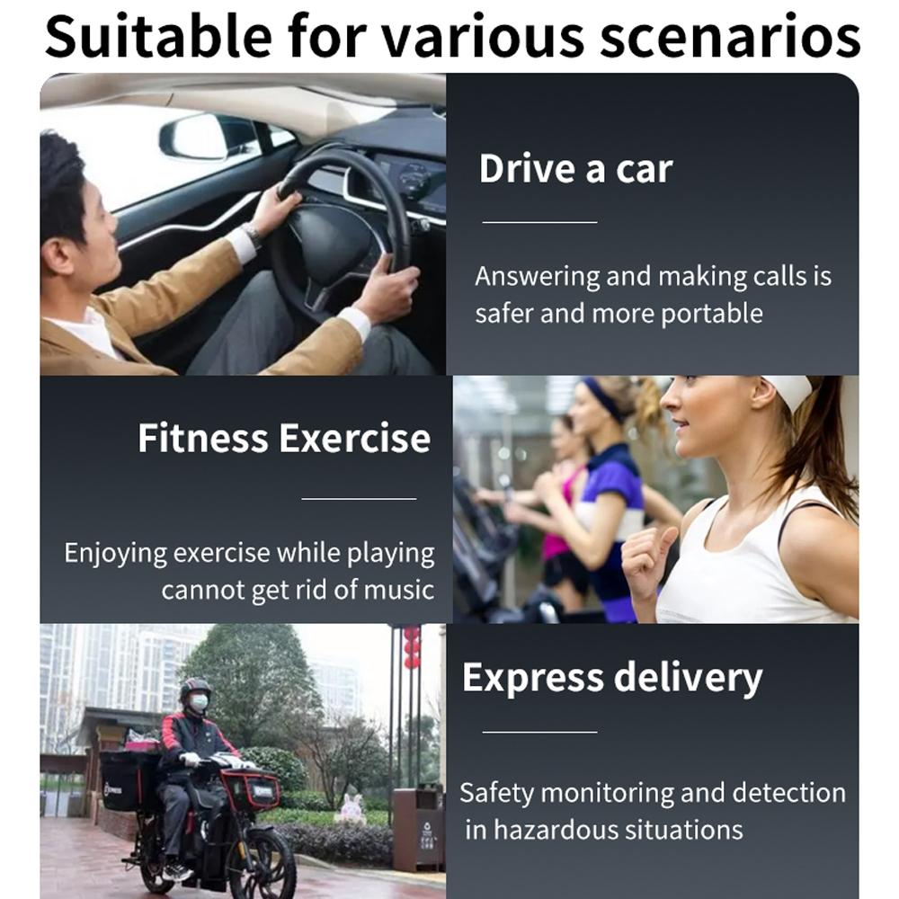 Mini Invisible Bluetooth Earphones with Charging Case - Black