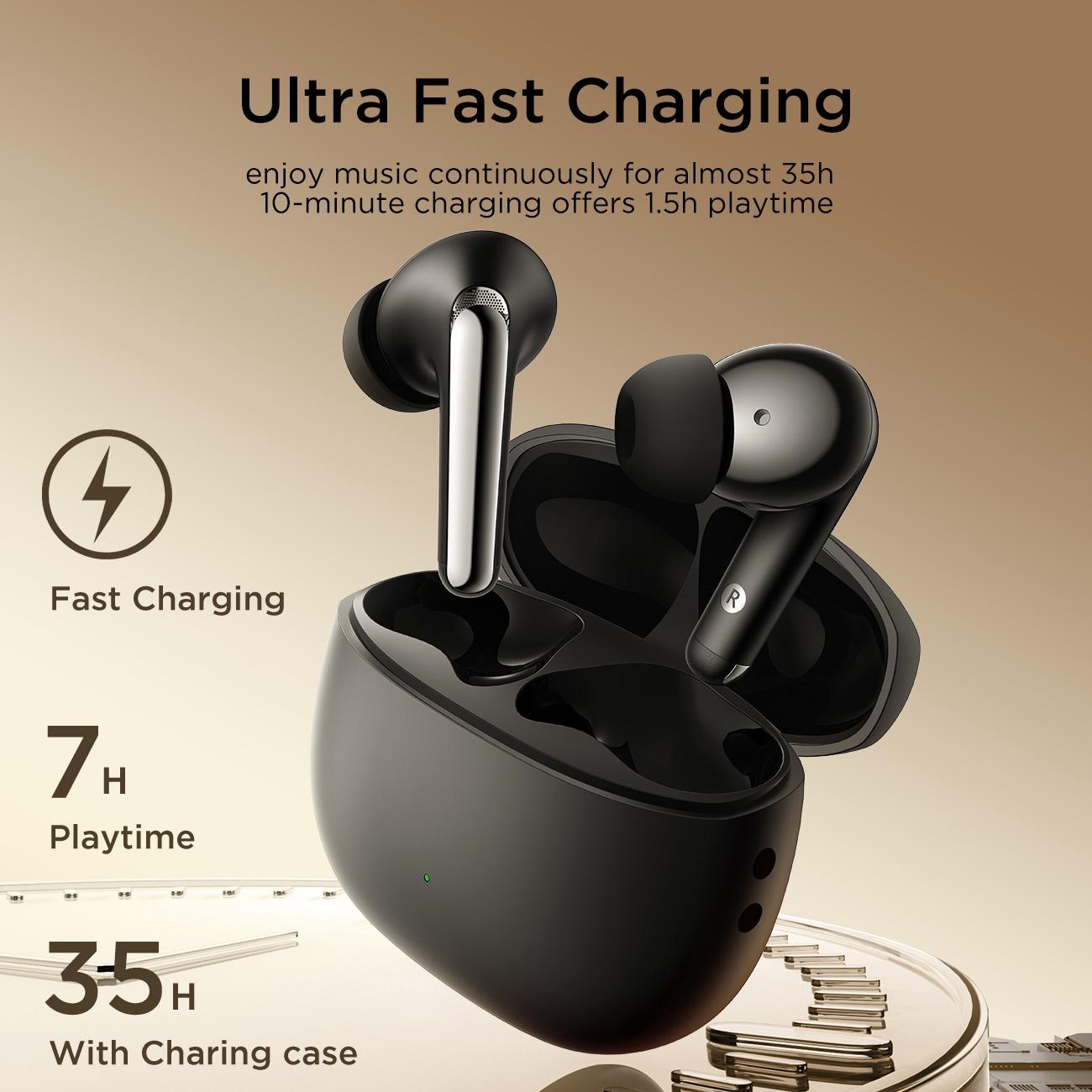 True Wireless Funpods Bluetooth Earphones - Black