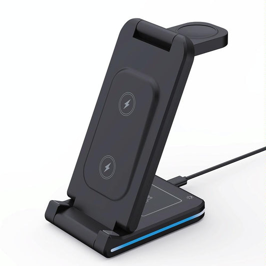 5 In 1 Foldable Wireless Charger 15W Black