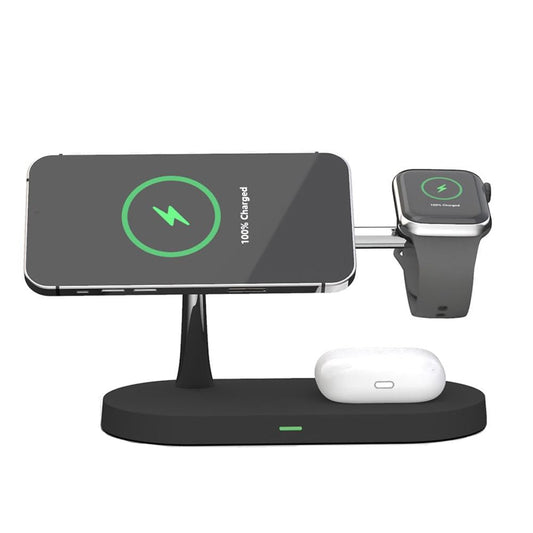 3 In 1 Wireless Charger With Night Light 15W - White