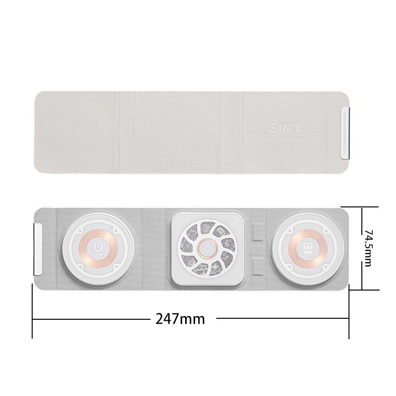 3 In 1 Portable Magsafe Wireless Charger - Black