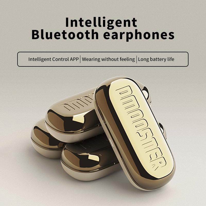Bluetooth Earphones with Ear-mount Design - Beige