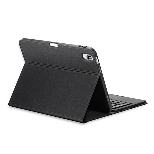 2022 Bluetooth Keyboard Leather Case For Ipad 10.9 With Touchpad & Smart Sleep - Black
