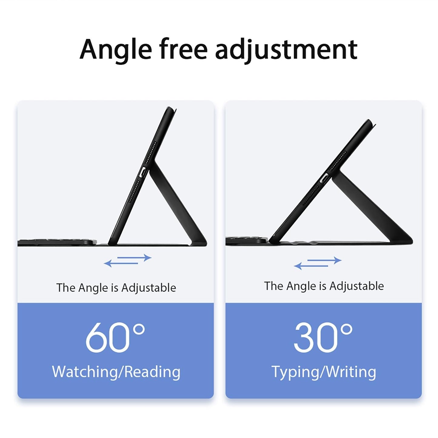 2022 Bluetooth Keyboard Leather Case For Ipad 10.9 With Touchpad & Smart Sleep - Black