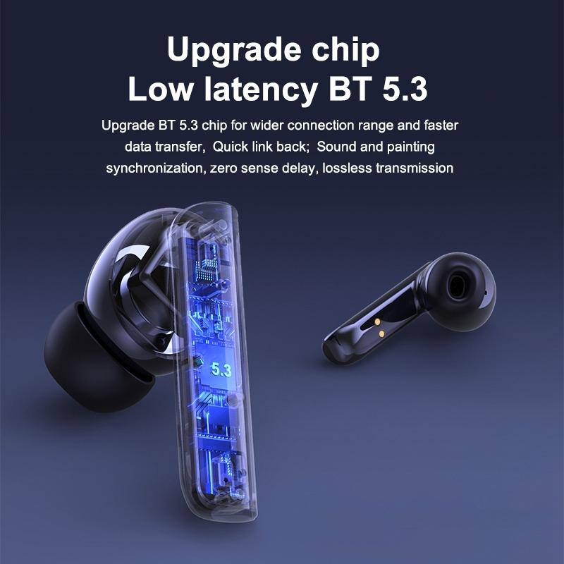 Wireless Anc Bluetooth Earphones - Active Noise Reduction - Black