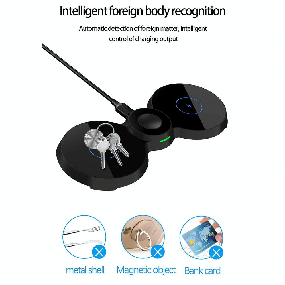 15W 3 In 1 Magnetic Wireless Charger For Phones Watch & Airpods - Black