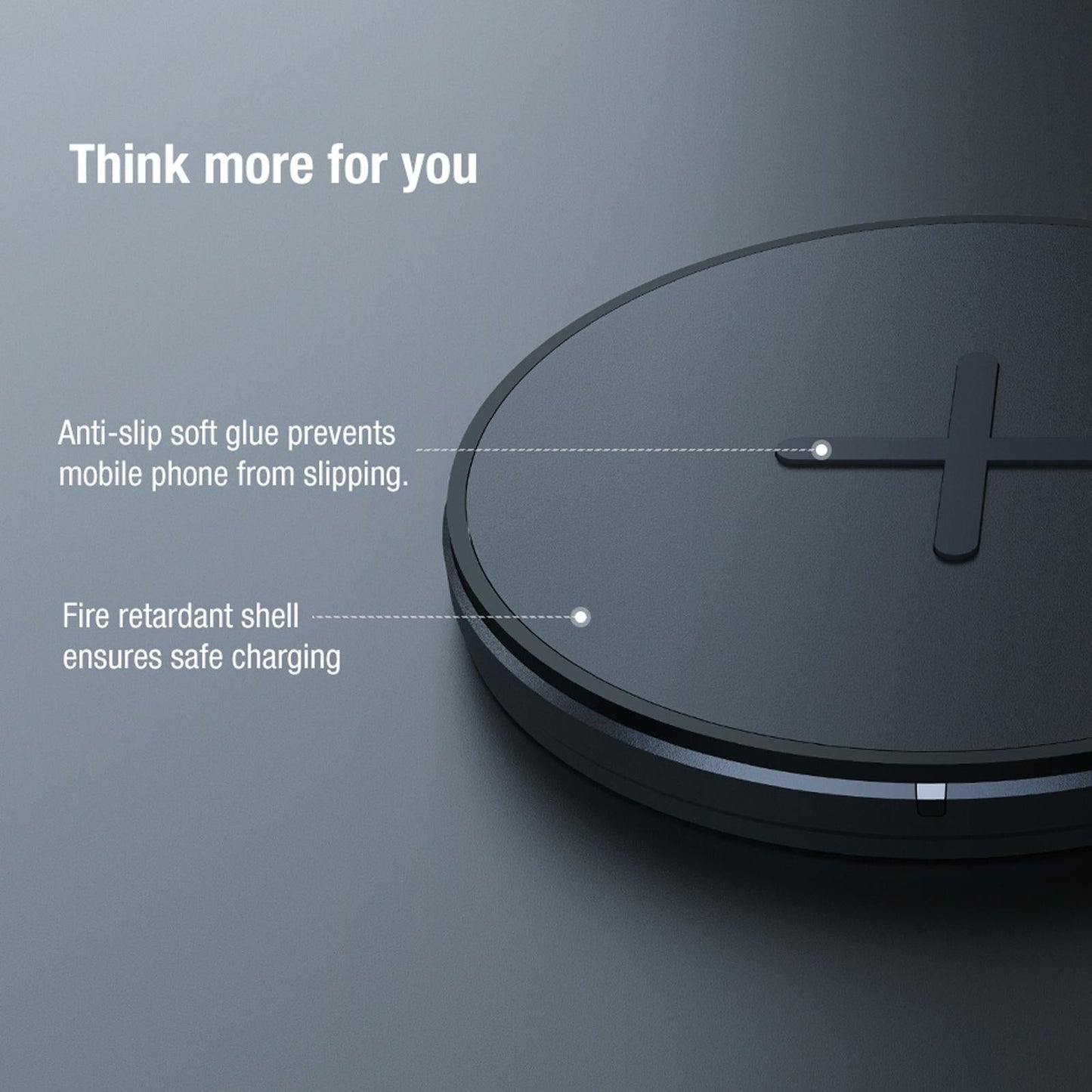 Fast Charging Wireless Charger Portable & Button Design