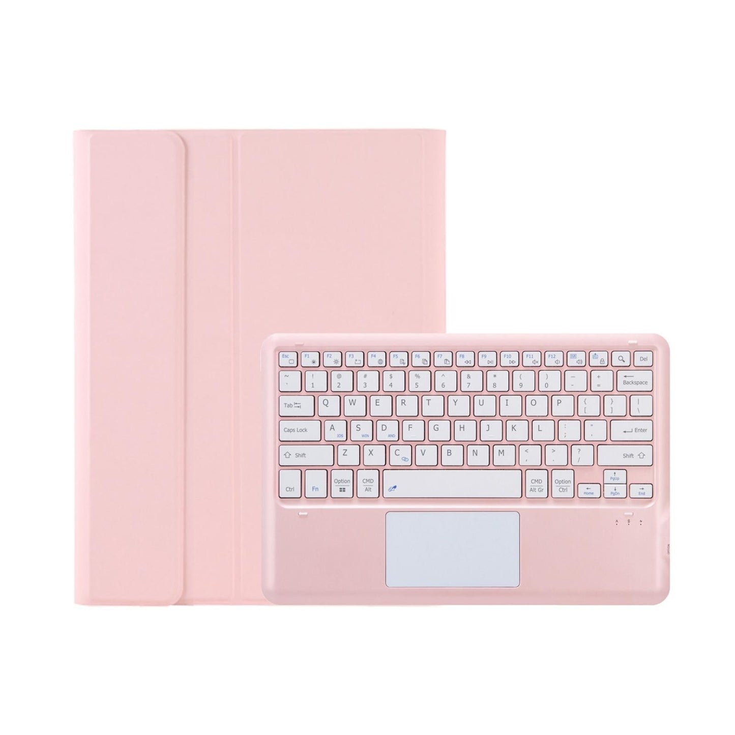 Detachable Bluetooth Keyboard Leather Case For Ipad Pro 12.9 2021 / 2020 / 2018 With Touch Pad - Black