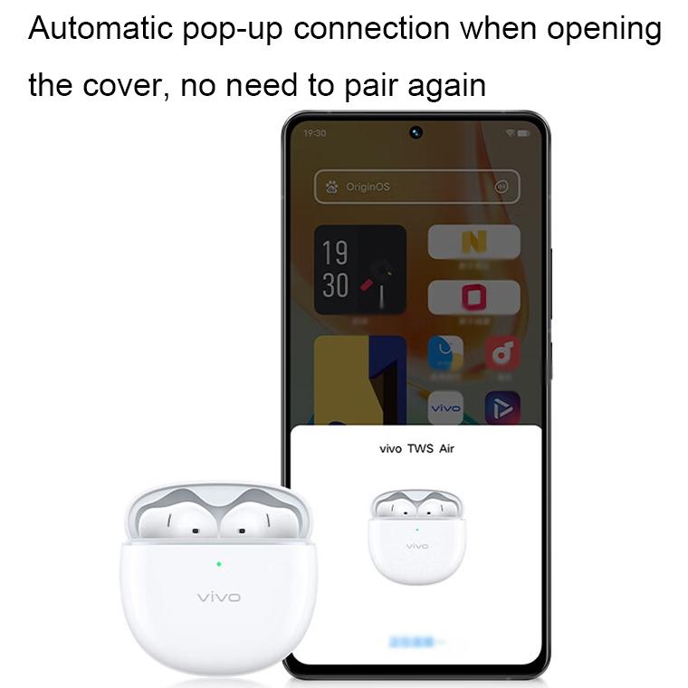 Wireless Dual Mic Tws Air Earphones with Noise Reduction - White