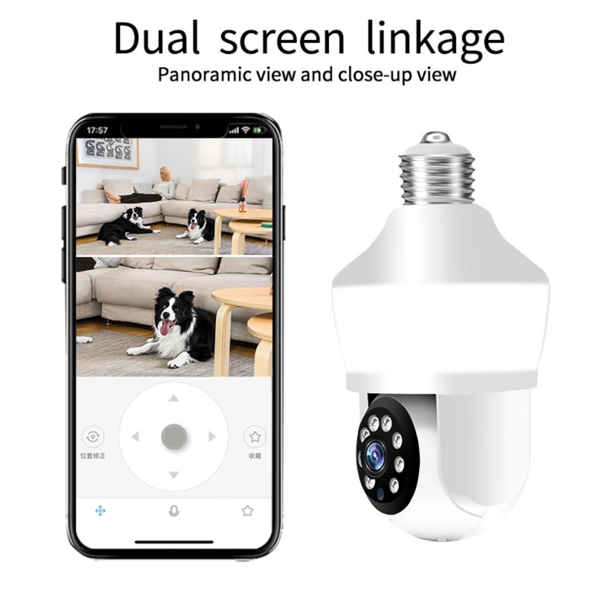 Smart Night Vision Camera With Motion Tracking And Voice Intercom - White