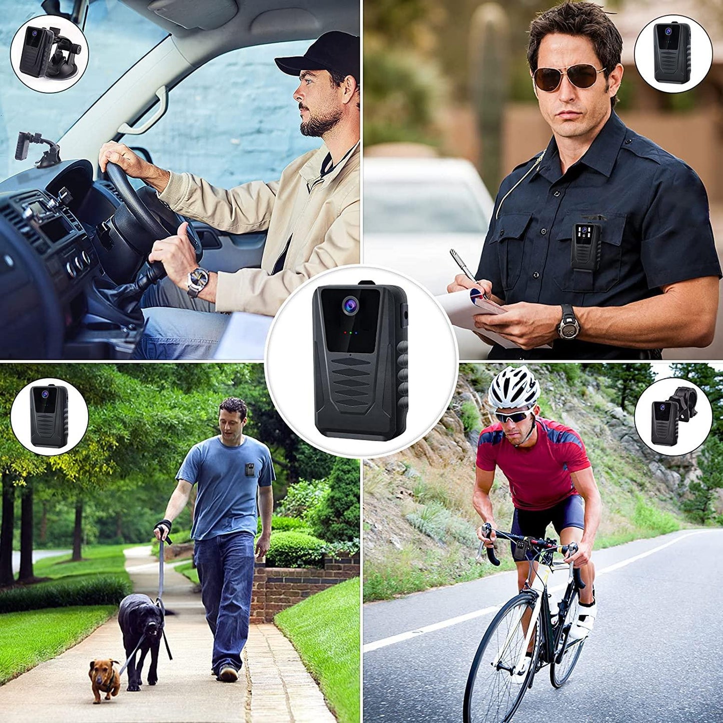 Portable Multifunctional Wearable Camera - 1080P Black