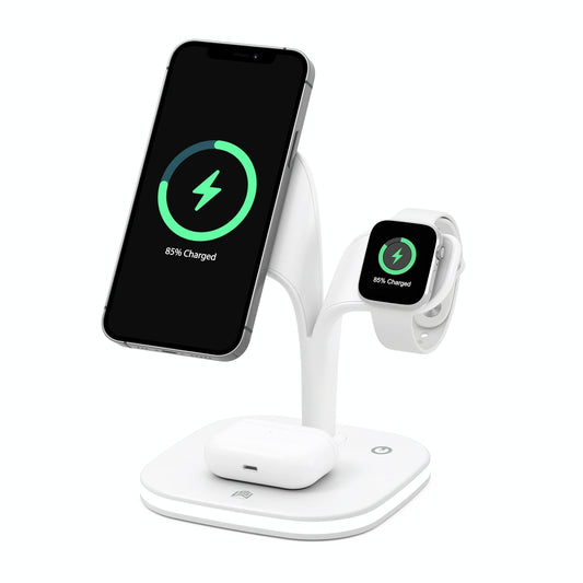 15W 5 In 1 Magnetic Wireless Charger With Stand - Black
