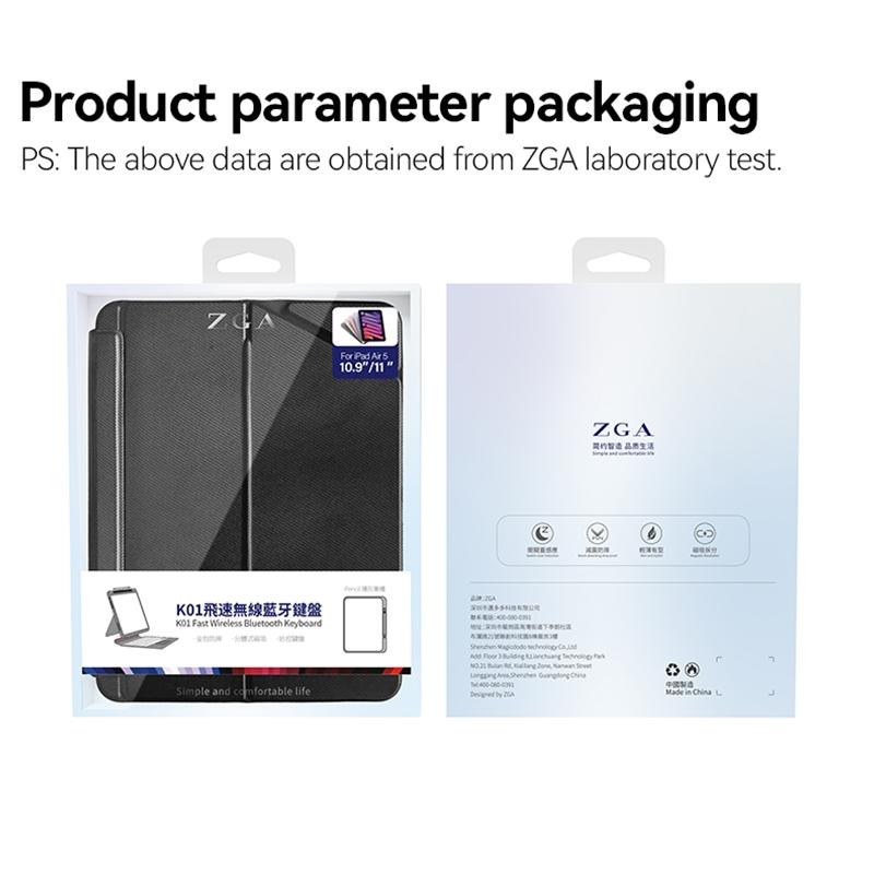 Black Leather Tablet Case With Magnetic Bluetooth Keyboard - For Ipad Pro 12.9