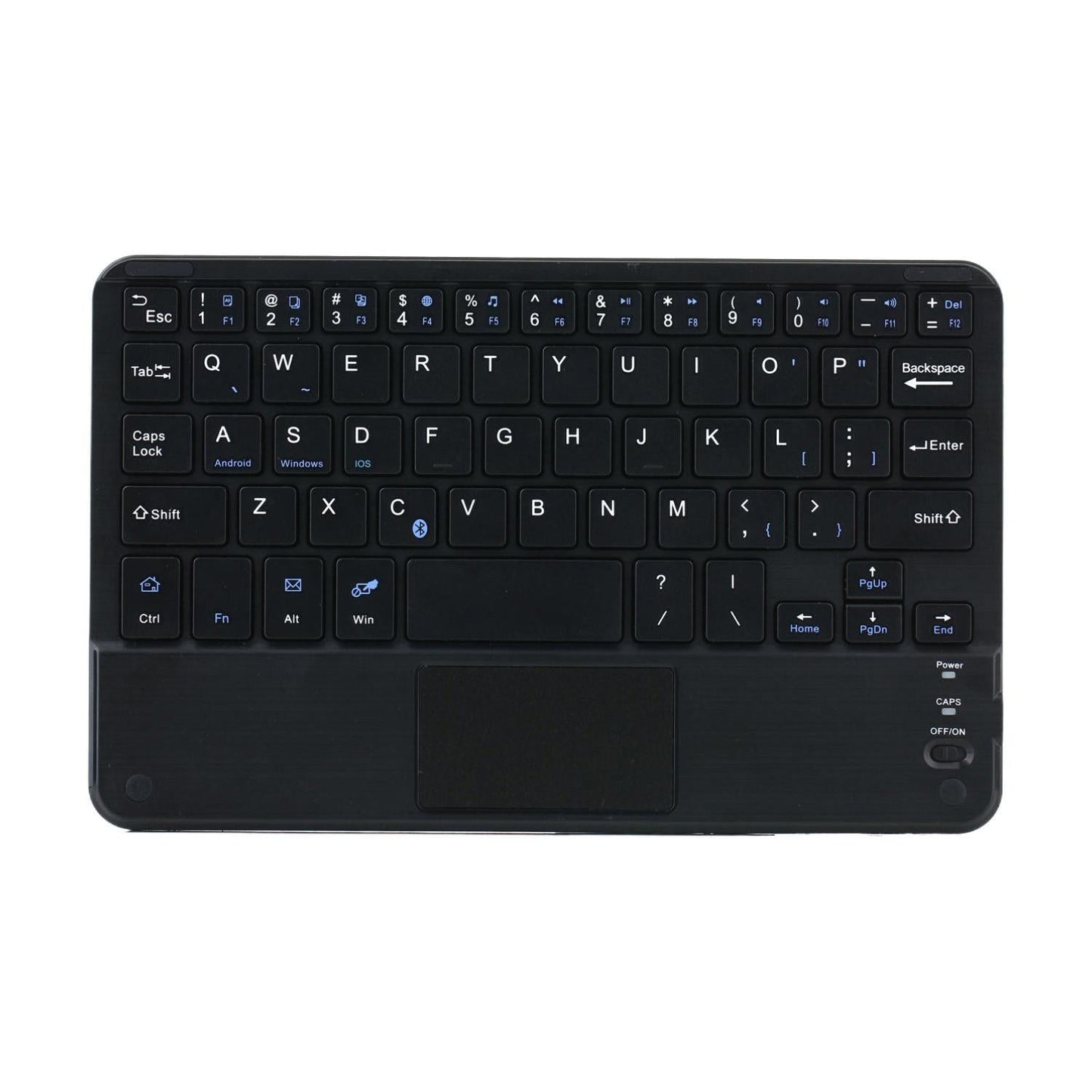 Detachable Bluetooth Keyboard Leather Tablet Case For Ipad Mini 6 With Touchpad & Holder - Black