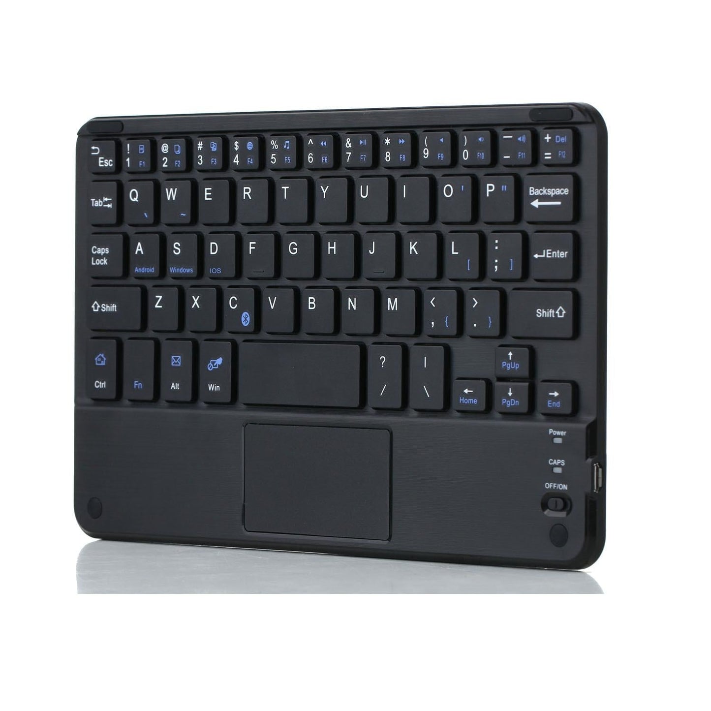 Detachable Bluetooth Keyboard Leather Tablet Case For Ipad Mini 6 With Touchpad & Holder - Black