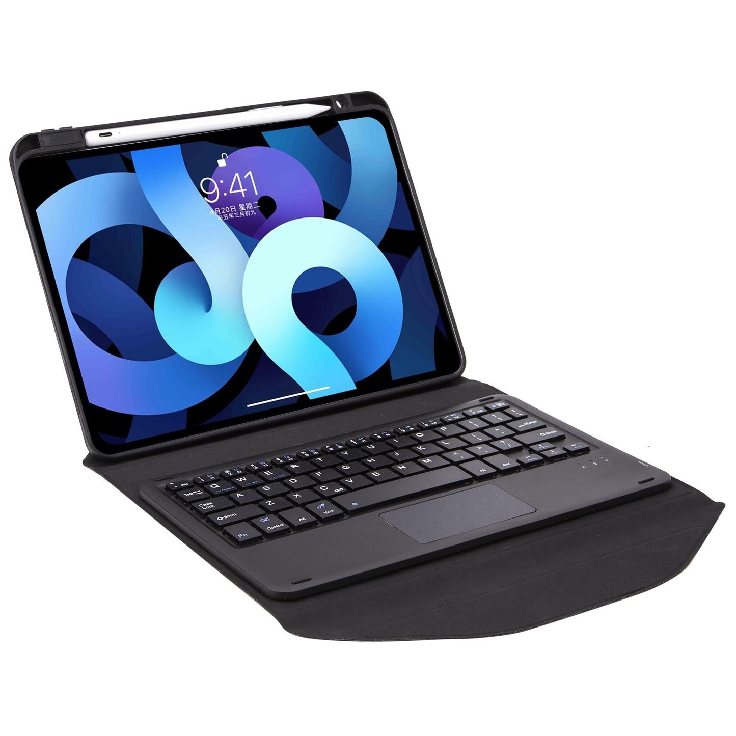 Bluetooth Keyboard Leather Case For Ipad Pro 11 With Pen Slot And Touchpad - Black