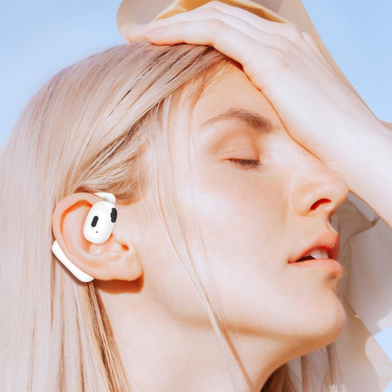 Wireless Hanging Earbuds with Bluetooth V5.4 Stereo Sound - Black