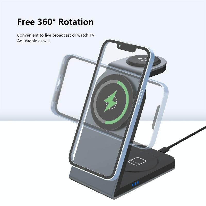 3 In 1 Magnetic Wireless Charger For Sw18 - Tarnish