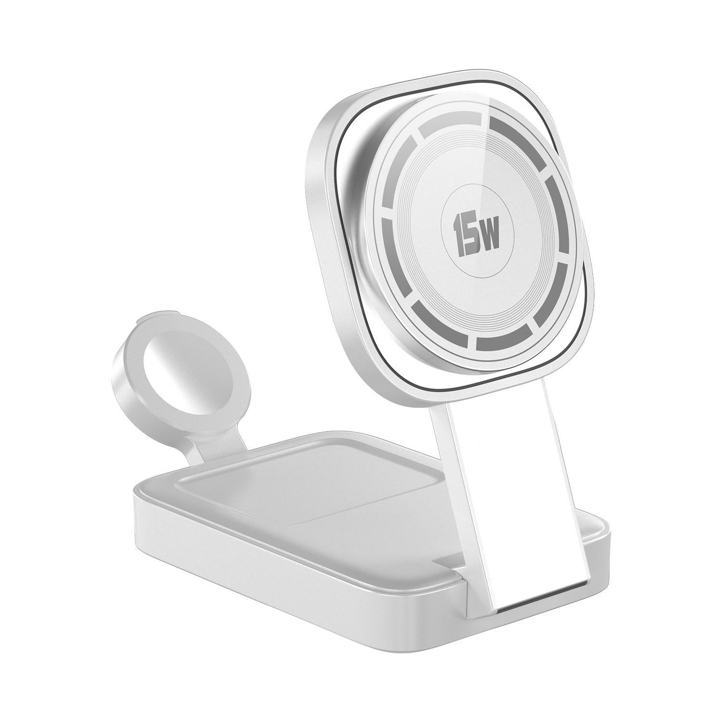 3 In 1 Magnetic Wireless Charger With Led Light - Black