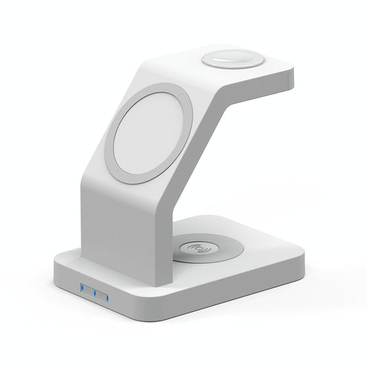 3 In 1 Magnetic Wireless Charger For Iphone Iwatch Airpods - White