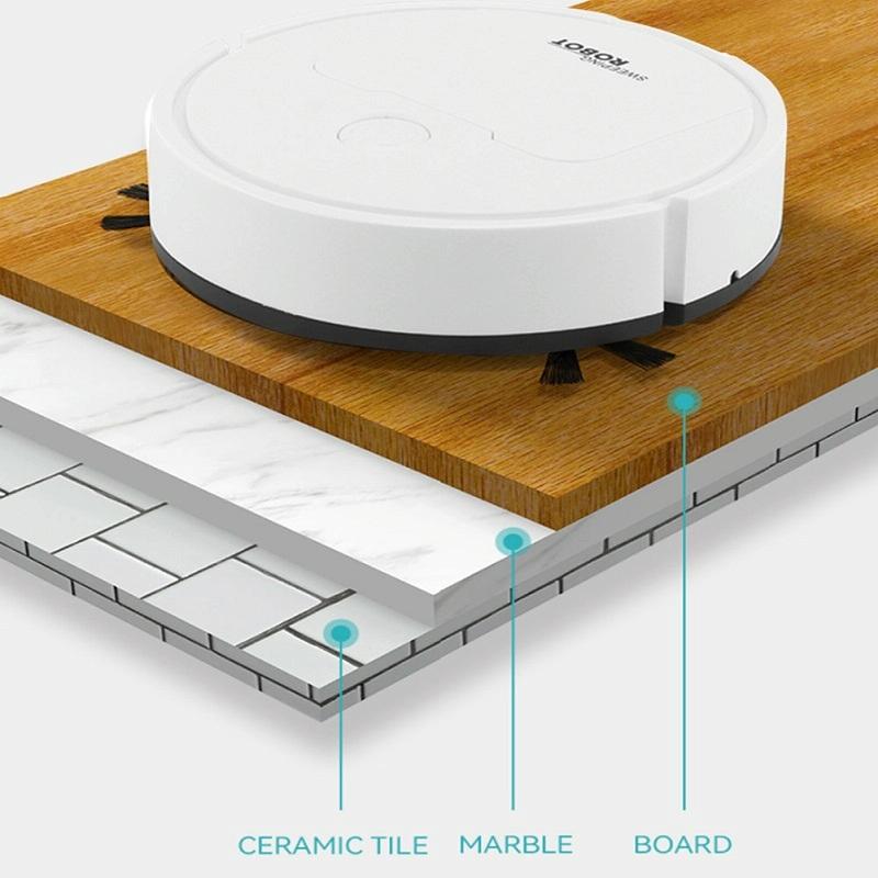 Intelligent 3-in-1 Mini Sweeping Robot Vacuum - Black