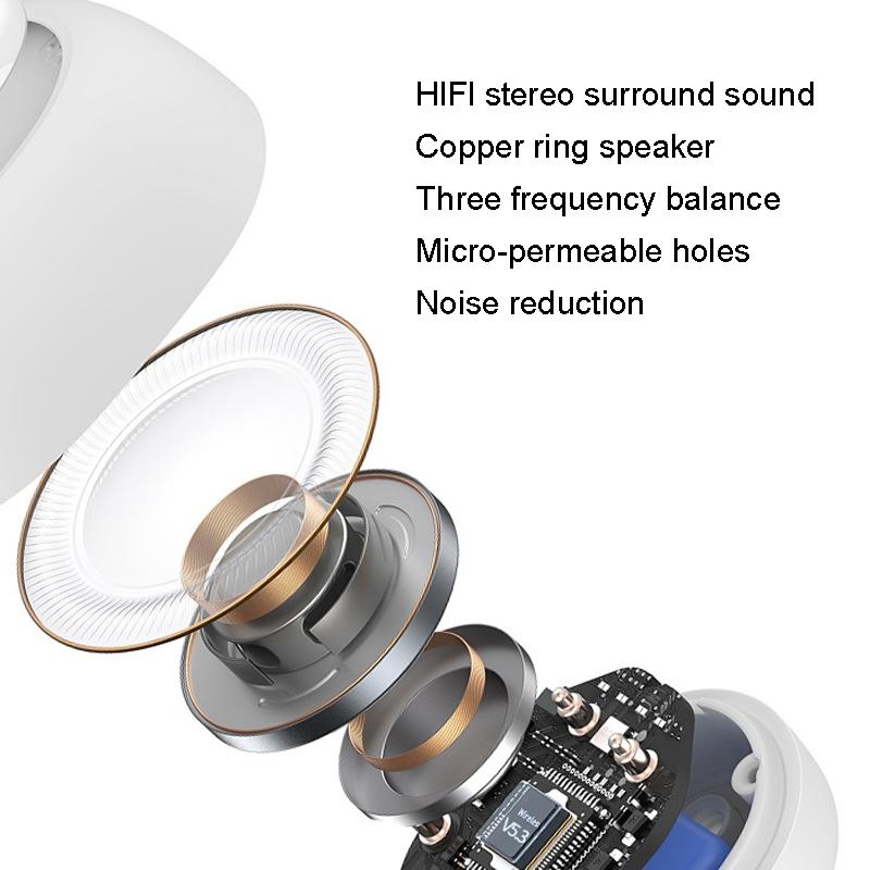 Lightweight Waterproof Bluetooth Earphone with Clip - Single-ear - Black