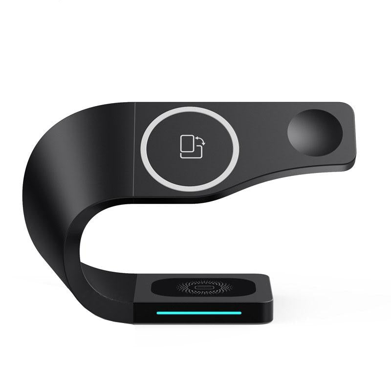 4 In 1 Wireless Charger For Phone Watch Airpods - Black