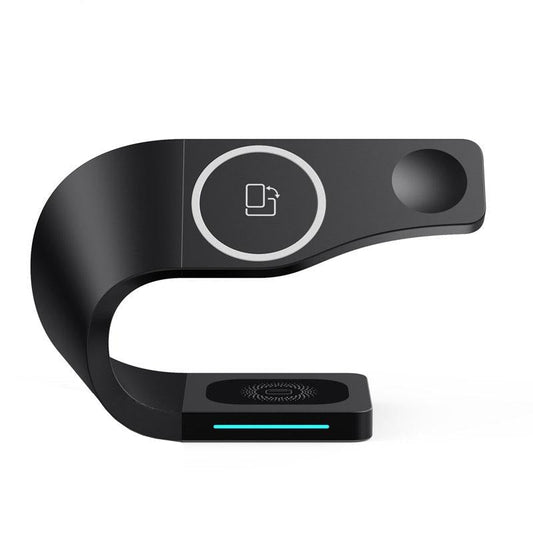 4 In 1 Wireless Charger For Phone Watch Airpods - Black