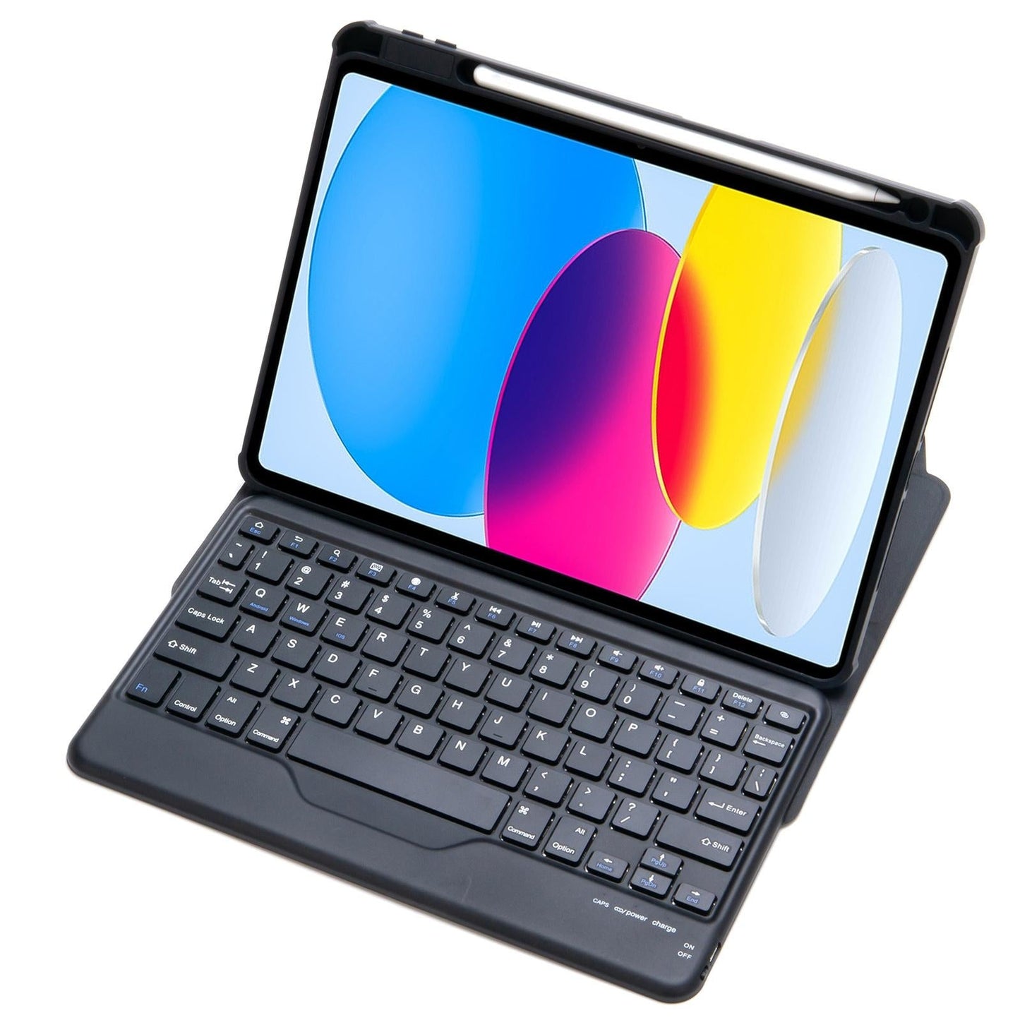 360 Rotation Bluetooth Keyboard Leather Case For Ipad 10.9 2022 - Black