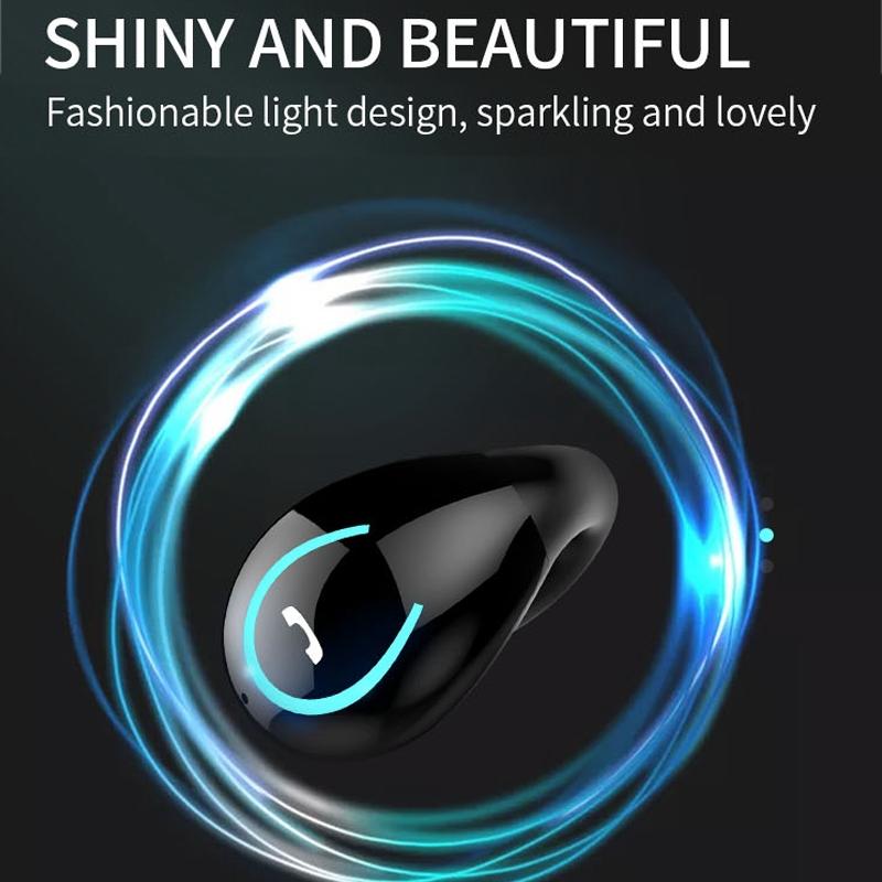 Ultra-light Wireless Bluetooth Earphones - Yx08 Stereo V5.0 - Black