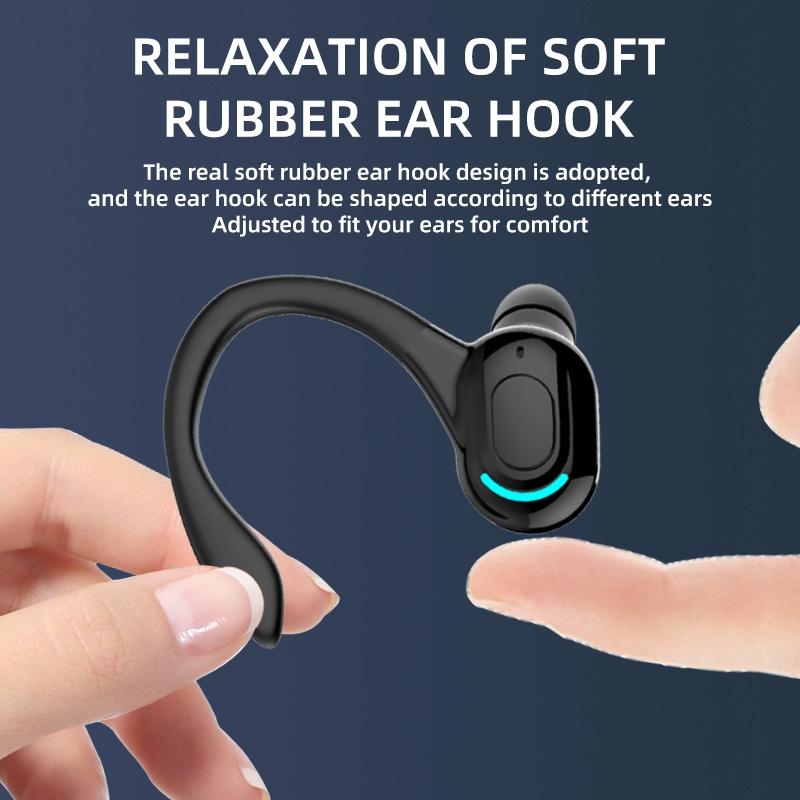 Wireless Sports Earphones - F8 Bluetooth 5.1 Ear-mounted Stereo - Black
