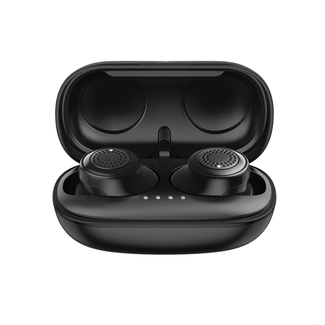 True Wireless Bluetooth Earphones with Charging Box - 5.0 - Black