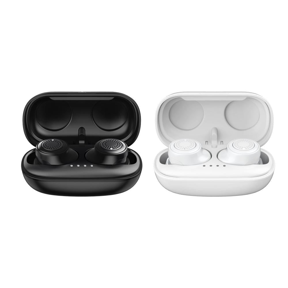 True Wireless Bluetooth Earphones with Charging Box - 5.0 - Black
