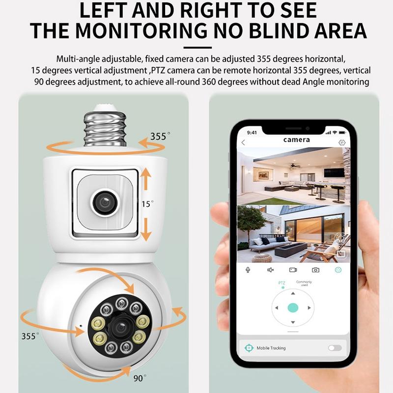 Smart Night Vision Camera With Motion Tracking And Voice Intercom - White