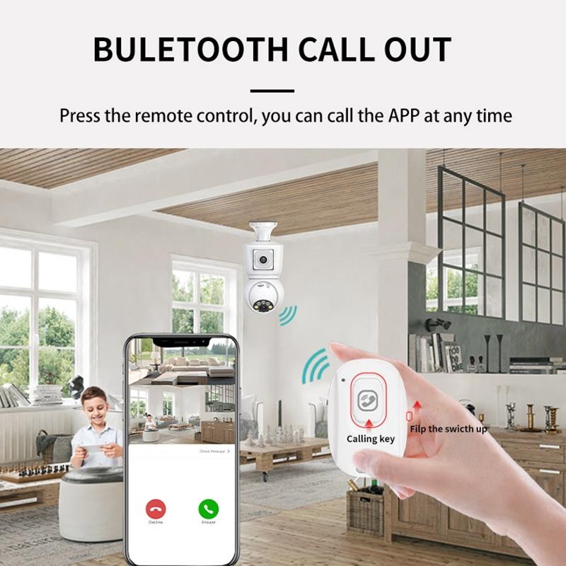 Smart Night Vision Camera With Motion Tracking And Voice Intercom - White