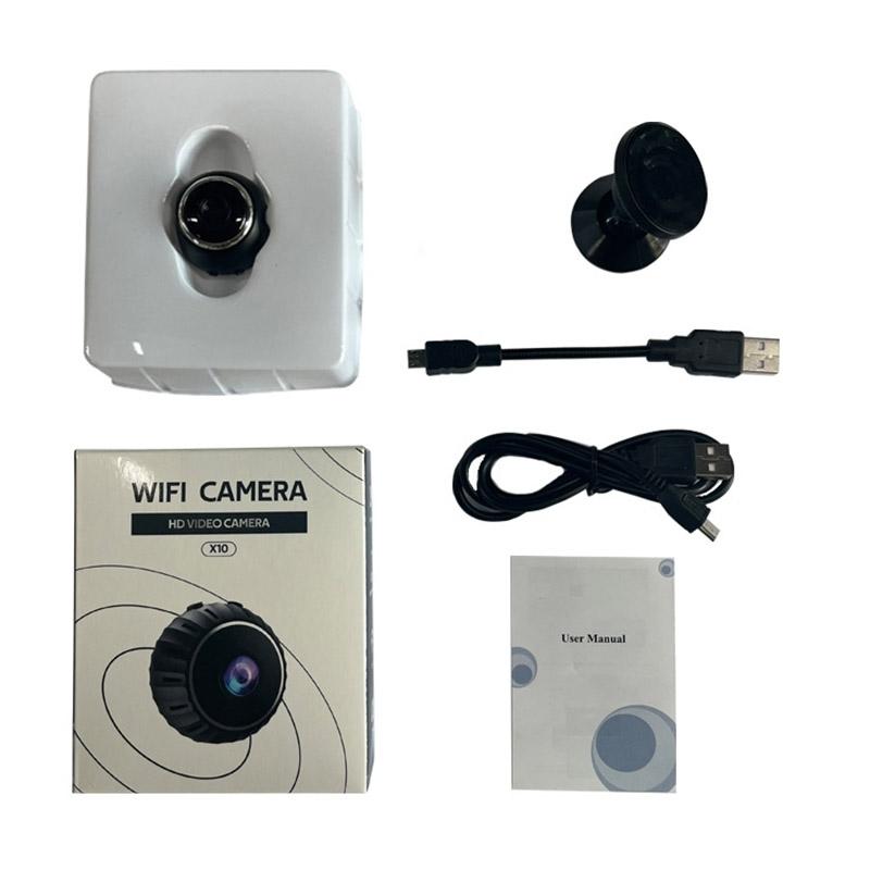 Mini Wifi Camera With Infrared Night Vision And Base - Black