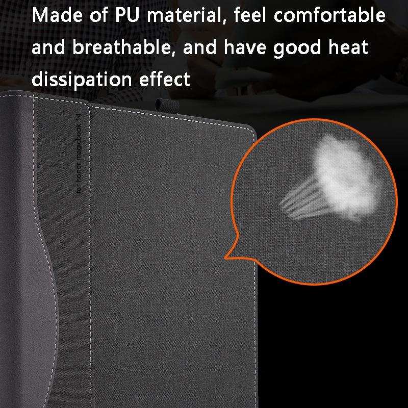 Protective Leather Case for Huawei Honor Magicbook - Slim Design - Dark Gray