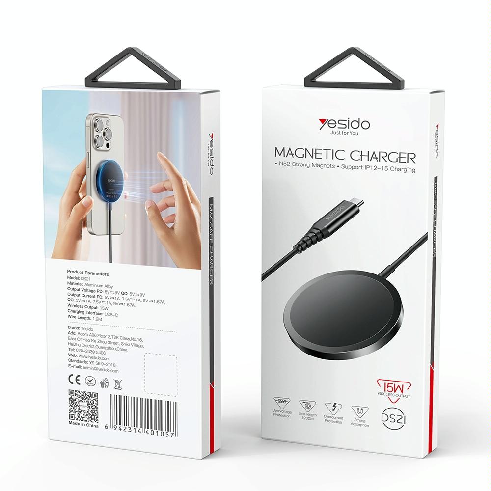 15W Magnetic Wireless Charger Detachable Black